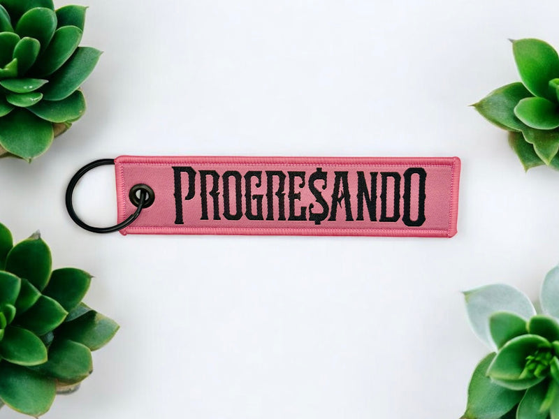 PINK PROGRE$ANDO KEYCHAIN