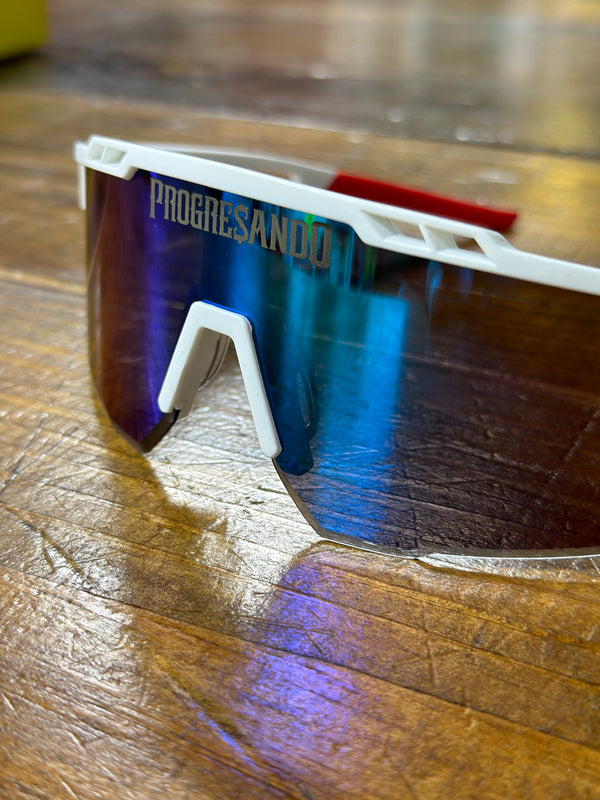White & Red PROGRE$ANDO Sunglasses