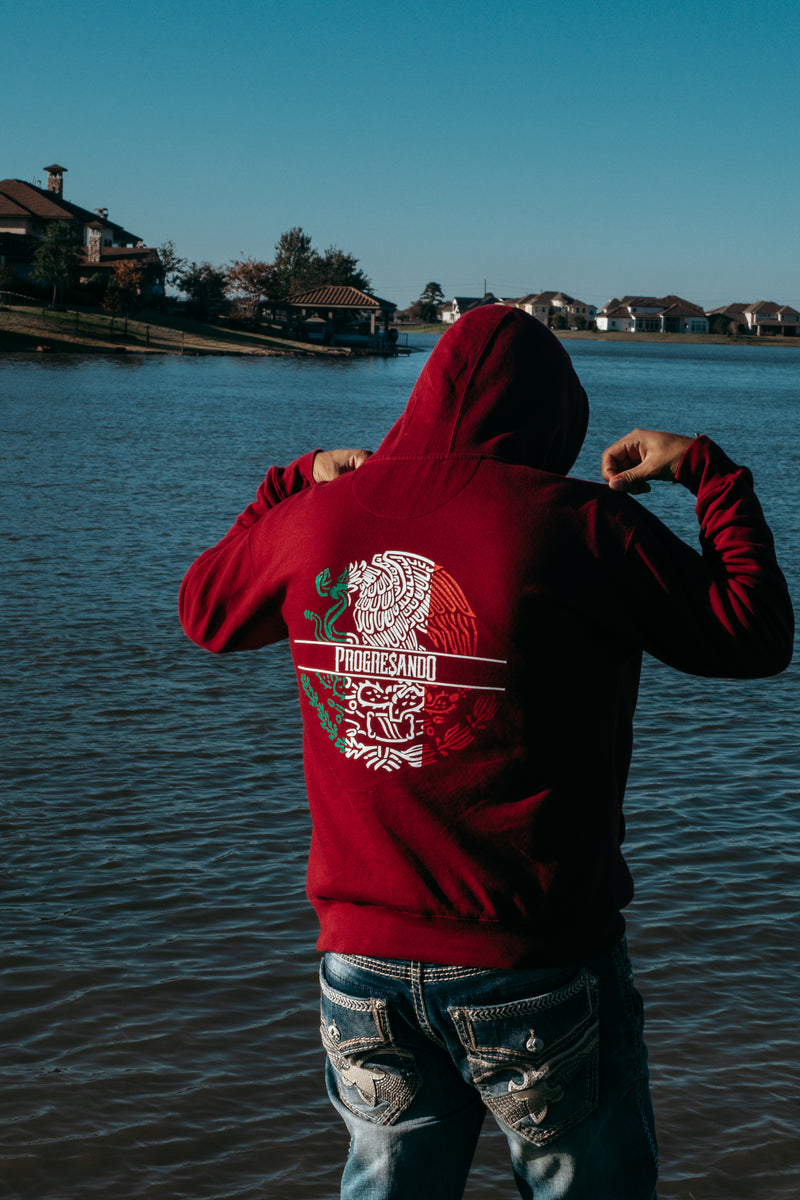 Maroon PROGRE$ANDO Mexico Hoodie