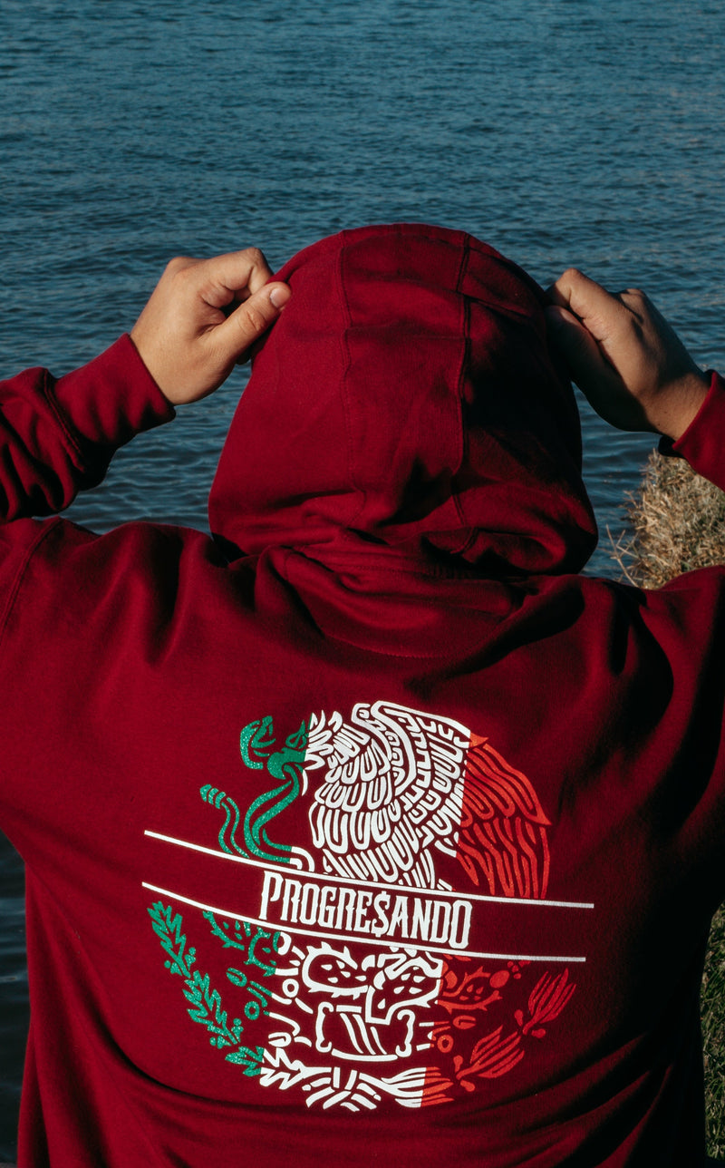 Maroon PROGRE$ANDO Mexico Hoodie