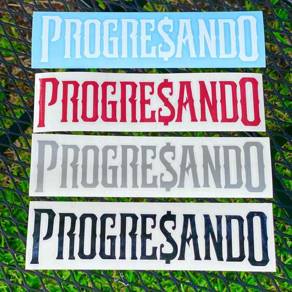 2 Black PROGRE$ANDO Stickers